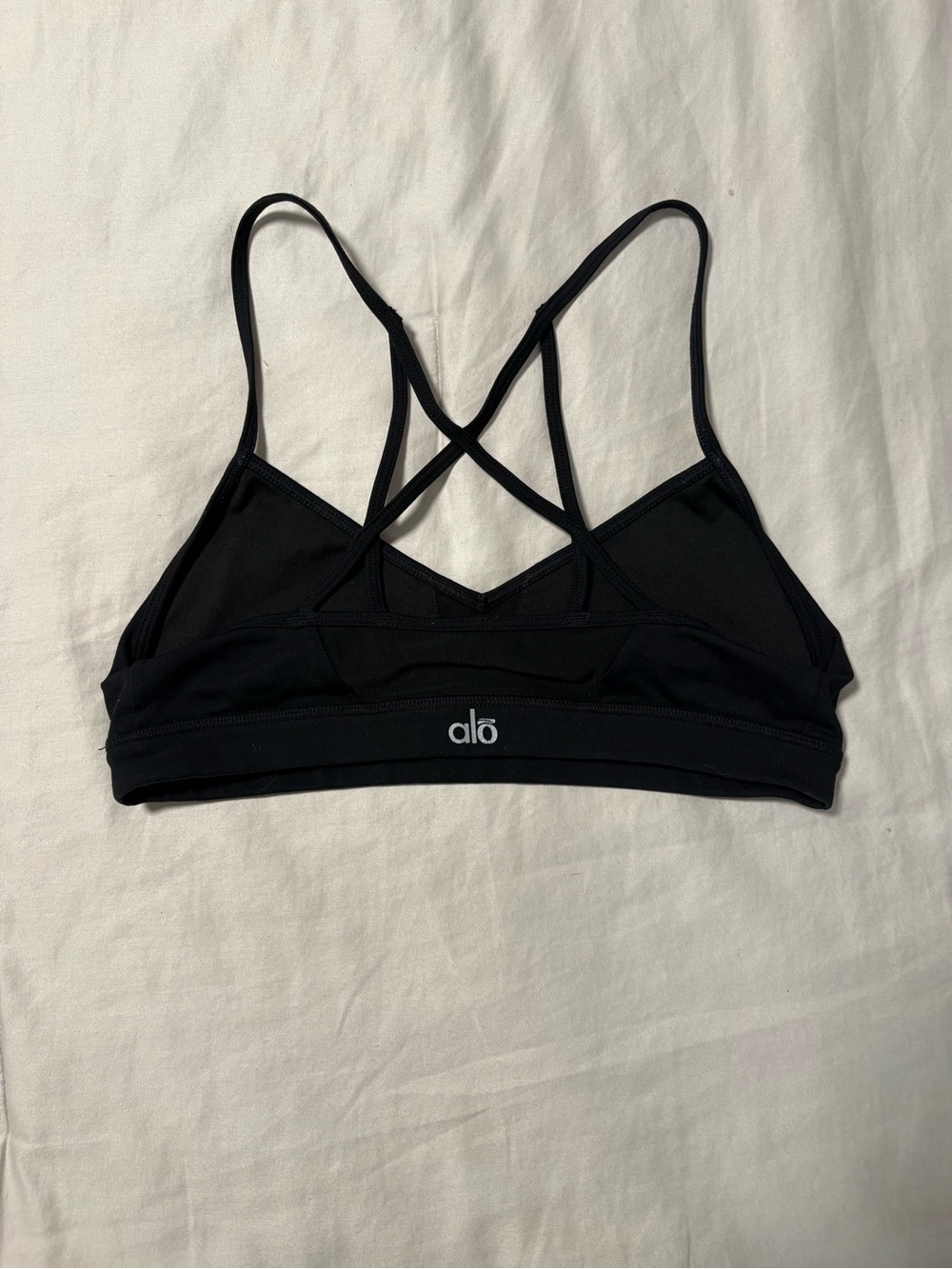 ALO Yoga Black Crisscross Back Low-Impact Sports Bra